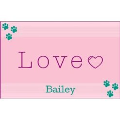 Frisco Love Cutout Personalized Dog & Cat Placemat -Frisco Sales Store 299558 PT2. AC SS1800 V1636048343