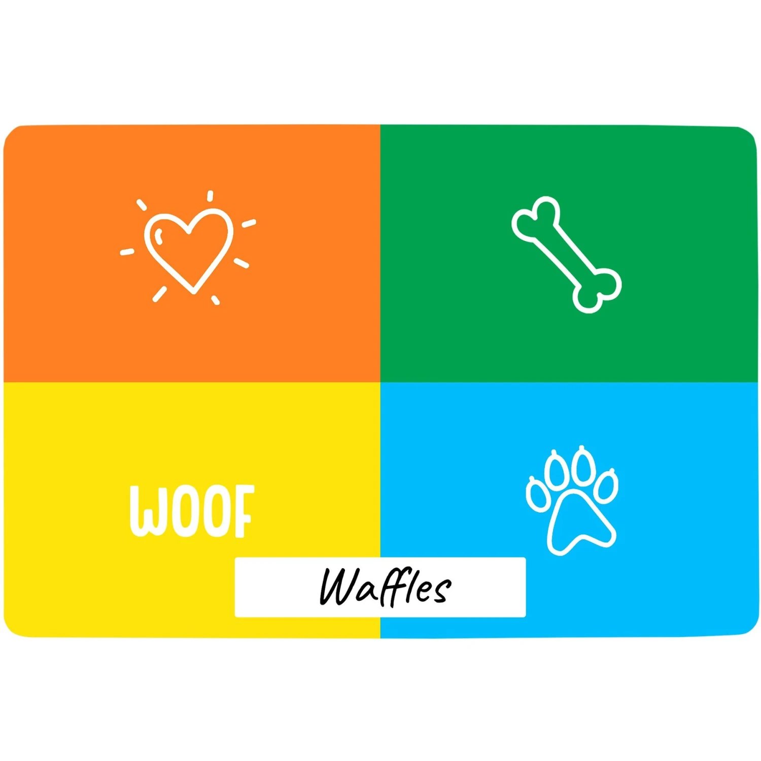 Frisco Woof Personalized Dog & Cat Placemat Frisco Woof Personalized Dog & Cat Placemat -Frisco Sales Store 299560 MAIN. AC SS1800 V1636048025