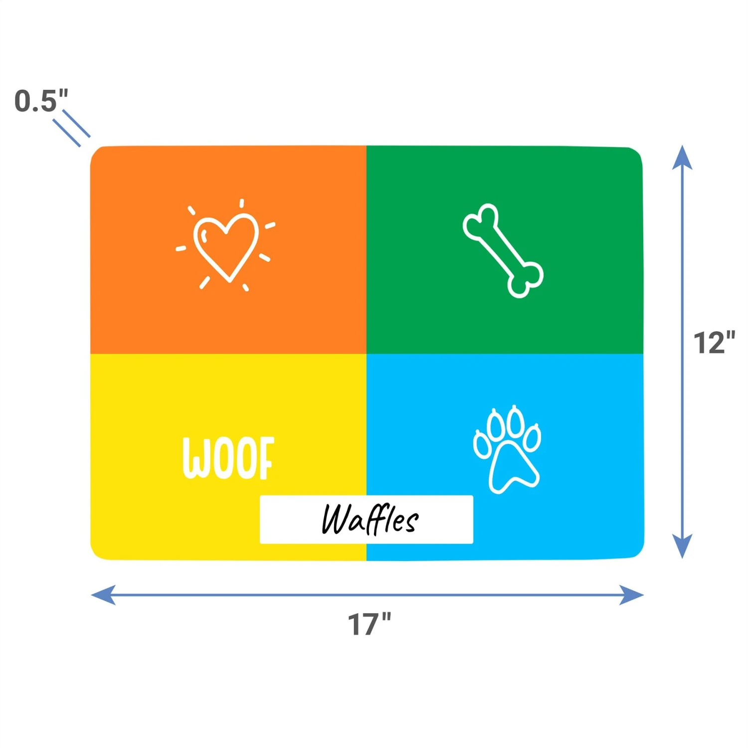 Frisco Woof Personalized Dog & Cat Placemat Frisco Woof Personalized Dog & Cat Placemat -Frisco Sales Store 299560 PT3. AC SS1800 V1636120375