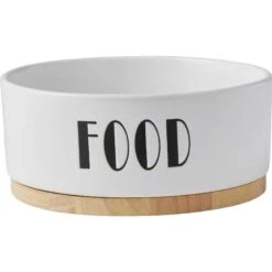 Frisco Ceramic Water Dog & Cat Bowl With Wood Base & Frisco Ceramic Food Dog & Cat Bowl With Wood Base -Frisco Sales Store 302424 PT4. AC SS1800 V1623087146