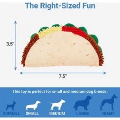 Frisco Pizza Slice Plush Squeaky Dog Toy & Frisco Taco Plush Squeaky Dog Toy -Frisco Sales Store 302494 PT5. AC SS1800 V1623084457
