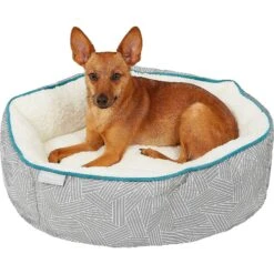 Frisco Sherpa Dog & Cat Blanket & Frisco Sherpa Hexagon Bolster Cat & Dog Bed -Frisco Sales Store 303598 PT4. AC SS1800 V1623089541