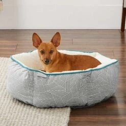 Frisco Sherpa Dog & Cat Blanket & Frisco Sherpa Hexagon Bolster Cat & Dog Bed -Frisco Sales Store 303598 PT7. AC SS1800 V1623071862