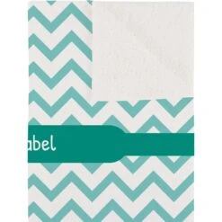 Frisco Personalized Subtle Chevron Sherpa Cat & Dog Blanket, 30" X 40" -Frisco Sales Store 303836 PT2. AC SS1800 V1637609798