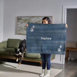 Frisco Personalized Heathered Sherpa Cat & Dog Blanket, 30" X 40" -Frisco Sales Store 303838 PT5. AC SS1800 V1637609540