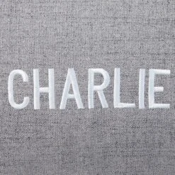 Frisco Personalized Knife Edge Bed, Dark Grey Linen, Large -Frisco Sales Store 311762 PT4. AC SS1800 V1630593979