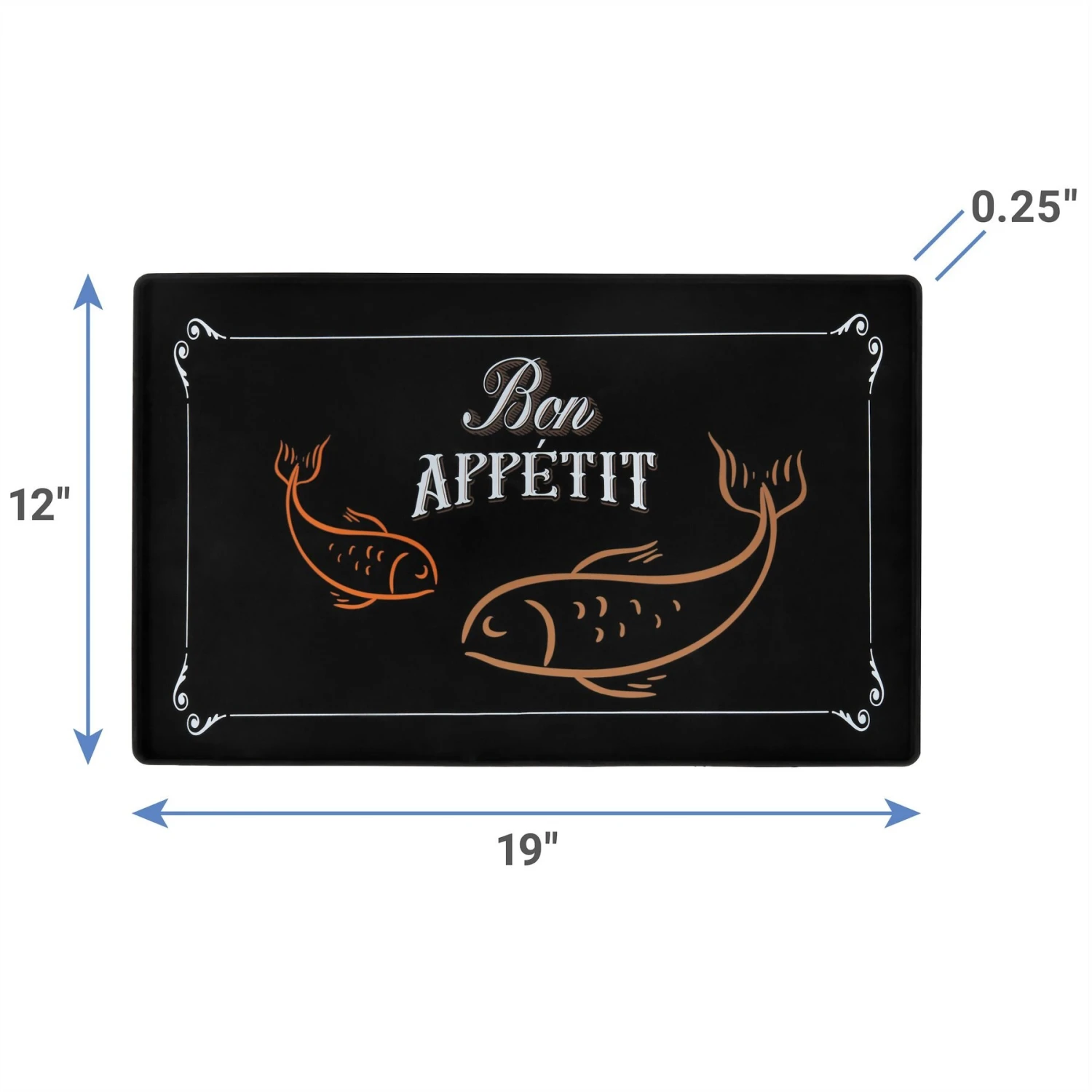 Frisco Silicone Fish Print Dog & Cat Food Mat, Black Frisco Silicone Fish Print Dog & Cat Food Mat, Black -Frisco Sales Store 311953 PT1. AC SS1800 V1642541940