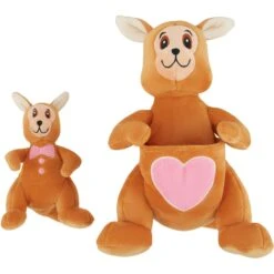 Frisco Valentine Kangaroo & Joey Plush Squeaky Dog Toy -Frisco Sales Store 312899 PT2. AC SS1800 V1641836533