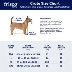 Frisco XX-Large Heavy Duty Enhanced Lock Double Door Wire Dog Crate, Fold & Carry Wire Dog Crate & Mat Kit, 54" -Frisco Sales Store 318116 PT2. AC SS1800 V1634322381