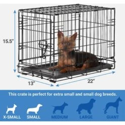 Frisco Eyelash Orthopedic Dog Crate Mat & Frisco Fold & Carry Single Door Collapsible Wire Dog Crate -Frisco Sales Store 319010 PT6. AC SS1800 V1631628701