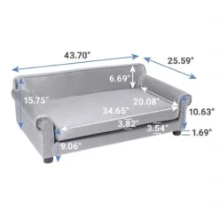 Frisco Sofa Pet Bed With Removable Cover & Frisco Eyelash Cat & Dog Blanket -Frisco Sales Store 319504 PT2. AC SS1800 V1630626372