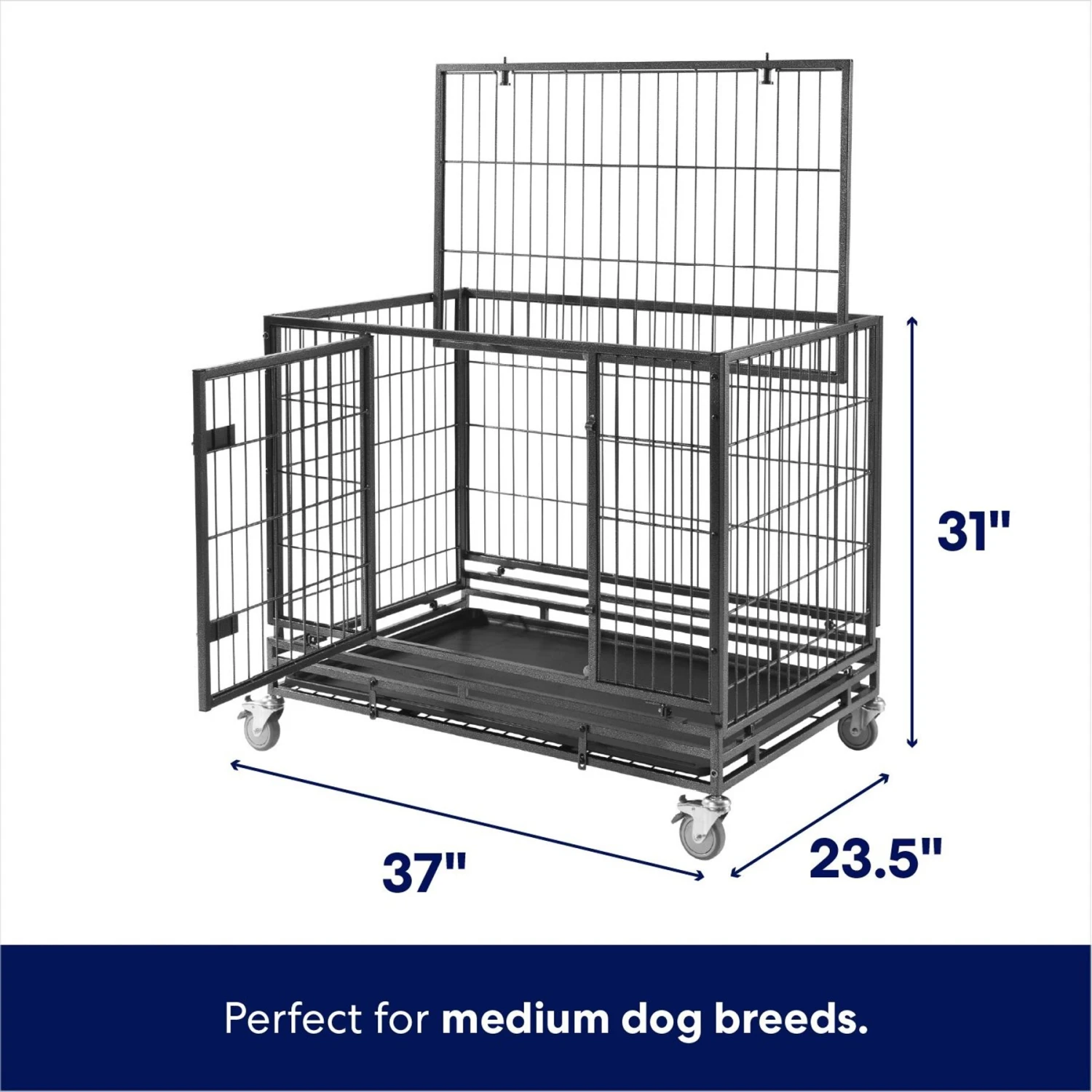 Frisco Ultimate Lightweight Heavy Duty Foldable & Stackable Steel Metal Single Door Dog Crate Frisco Ultimate Lightweight Heavy Duty Foldable & Stackable Steel Metal Single Door Dog Crate -Frisco Sales Store 326416 PT1. AC SS1800 V1645737982