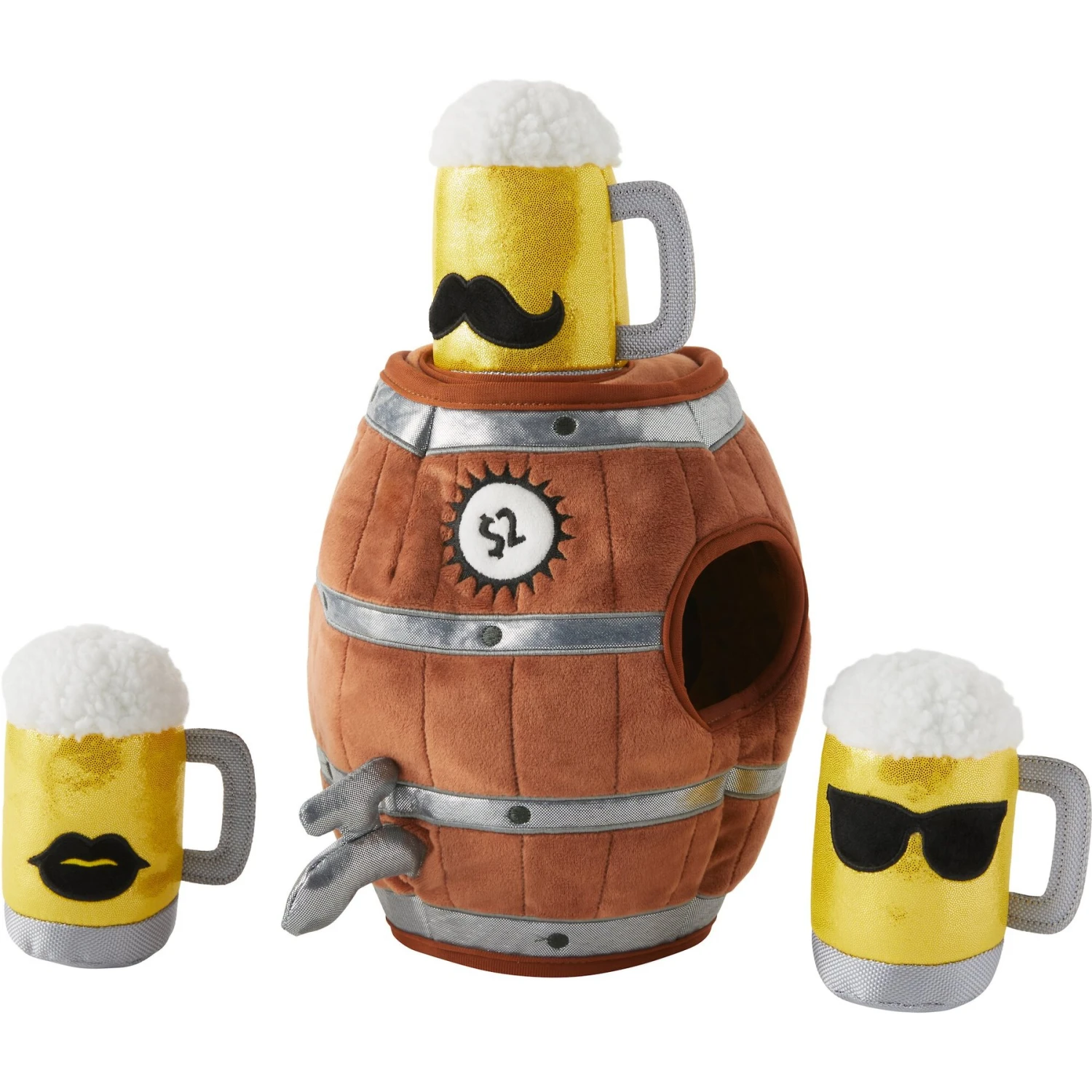 Frisco Beer & Keg Plush Squeaky Dog Toy, 4 count Frisco Beer & Keg Plush Squeaky Dog Toy, 4 Count -Frisco Sales Store 327047 MAIN. AC SS1800 V1648667226