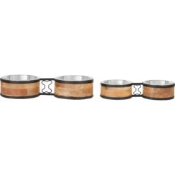 Frisco Premium Elevated Bone Design Stainless Steel Double Diner Dog & Cat Bowl -Frisco Sales Store 331499 PT5. AC SS1800 V1657656892