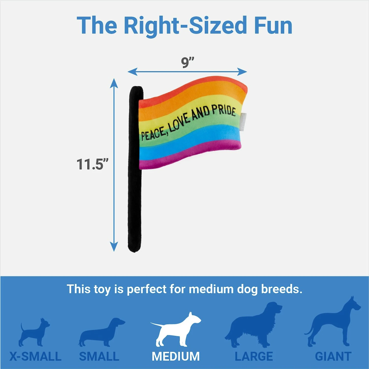 Frisco Pride Flag Flat Squeaky Dog Toy Frisco Pride Flag Flat Squeaky Dog Toy -Frisco Sales Store 331640 PT1. AC SS1800 V1649785014