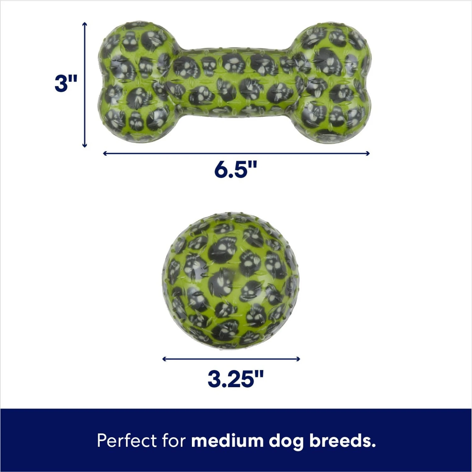 Frisco Halloween Glow in the Dark TPR Squeaky Bone & Ball Dog Toy Frisco Halloween Glow In The Dark TPR Squeaky Bone & Ball Dog Toy -Frisco Sales Store 344130 PT1. AC SS1800 V1689878848