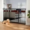 Frisco Wood Accents Extra Wide Auto-close Pet Gate, 30-in