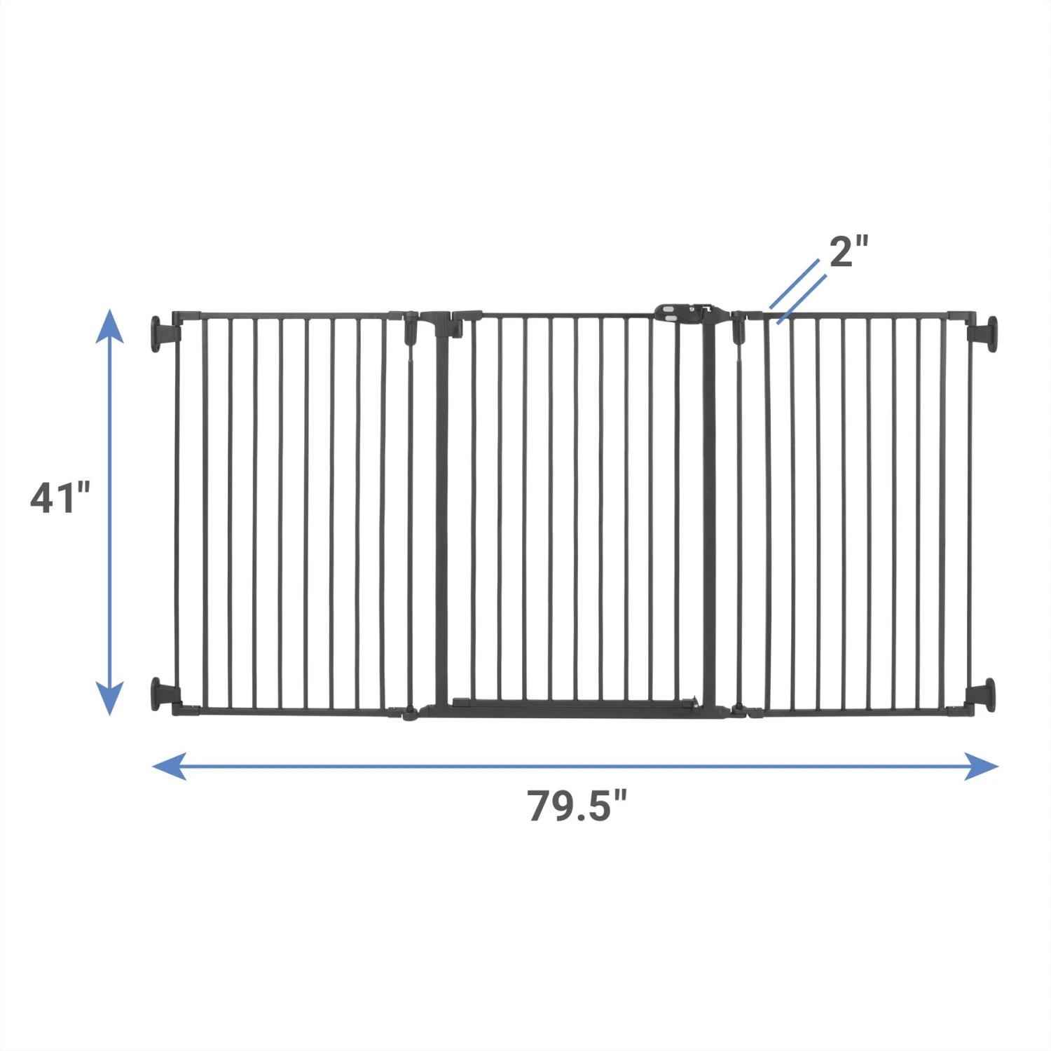 Frisco Steel 3-Panel Configurable Gate, 41-in Height Frisco Steel 3-Panel Configurable Gate, 41-in Height -Frisco Sales Store 361648 PT1. AC SS1800 V1658701360