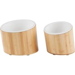 Frisco Elevated Slanted Bamboo Melamine Non-Skid Dog Bowl With Bamboo Stand -Frisco Sales Store 363387 PT5. AC SS1800 V1657657267