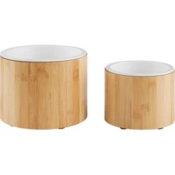 Frisco Elevated Non-Skid Bamboo Melamine Dog Bowl With Bamboo Stand -Frisco Sales Store 363391 PT5. AC SS1800 V1657657268