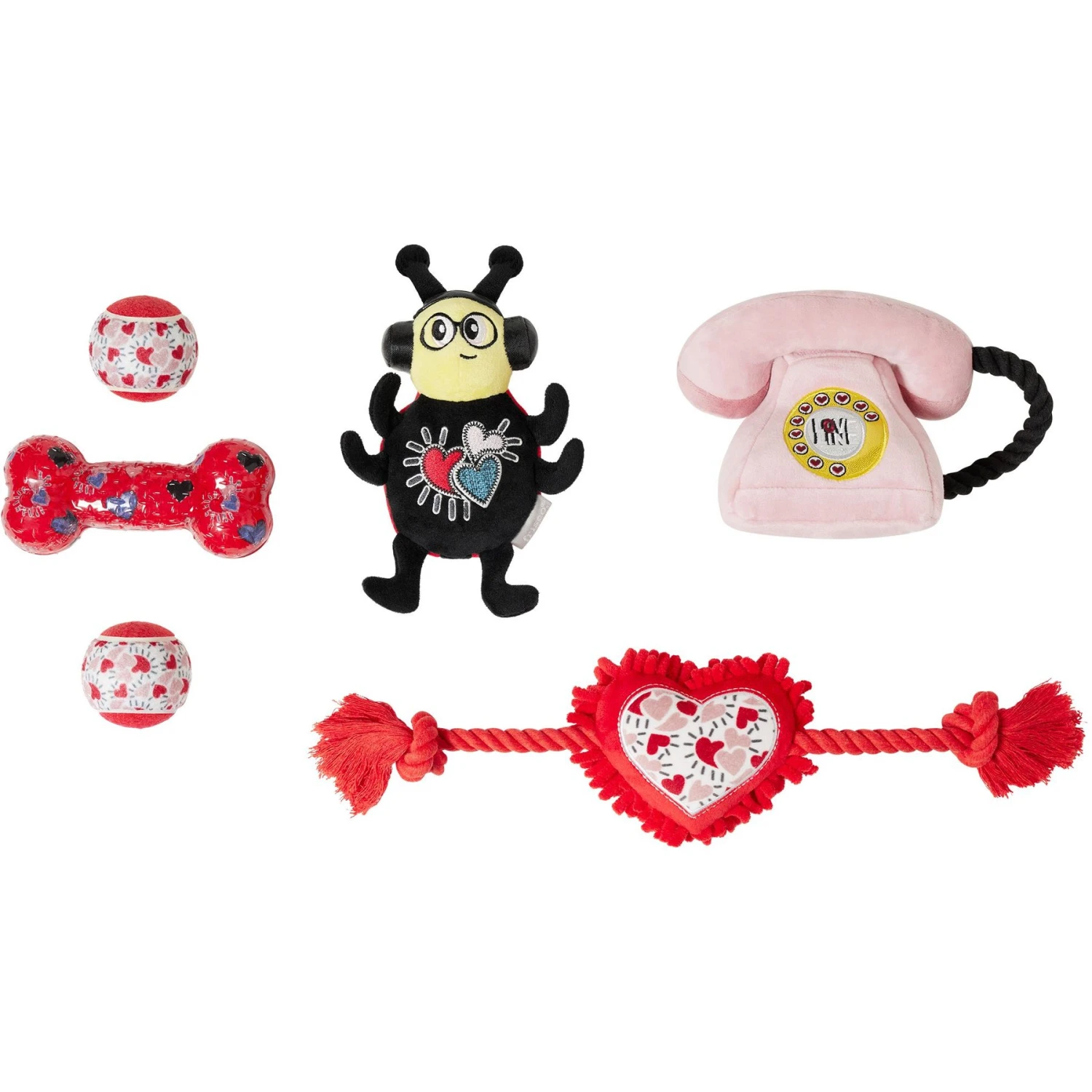Frisco Valentine Rope, TPR & Plush Variety Pack Dog Toy Frisco Valentine Rope, TPR & Plush Variety Pack Dog Toy -Frisco Sales Store 371077 MAIN. AC SS1800 V1666274613