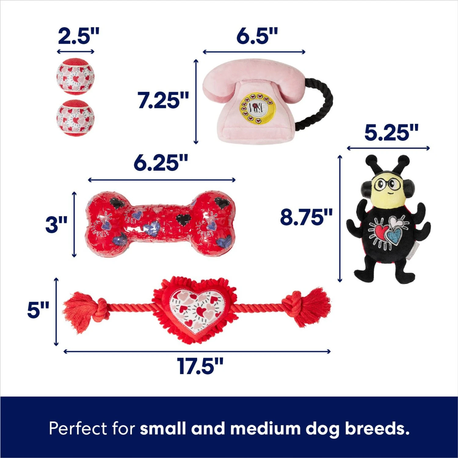 Frisco Valentine Rope, TPR & Plush Variety Pack Dog Toy Frisco Valentine Rope, TPR & Plush Variety Pack Dog Toy -Frisco Sales Store 371077 PT1. AC SS1800 V1701364919