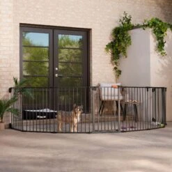 Frisco Outdoor Galvanized Steel 8-Panel Configurable Gate And Playpen With Oxford Roof -Frisco Sales Store 507086 PT4. AC SS1800 V1668631346