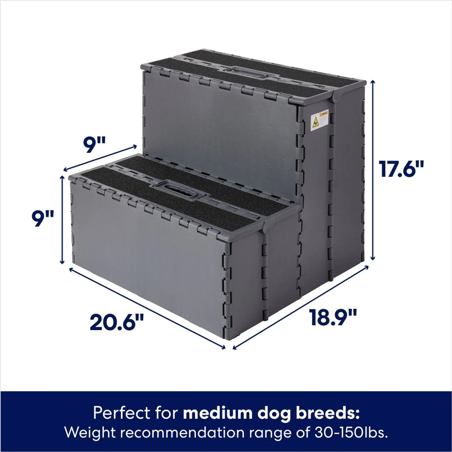 Frisco Foldable Cat & Dog Plastic Stairs, Grey Frisco Foldable Cat & Dog Plastic Stairs, Grey -Frisco Sales Store 540726 PT1. AC SS1800 V1677161122