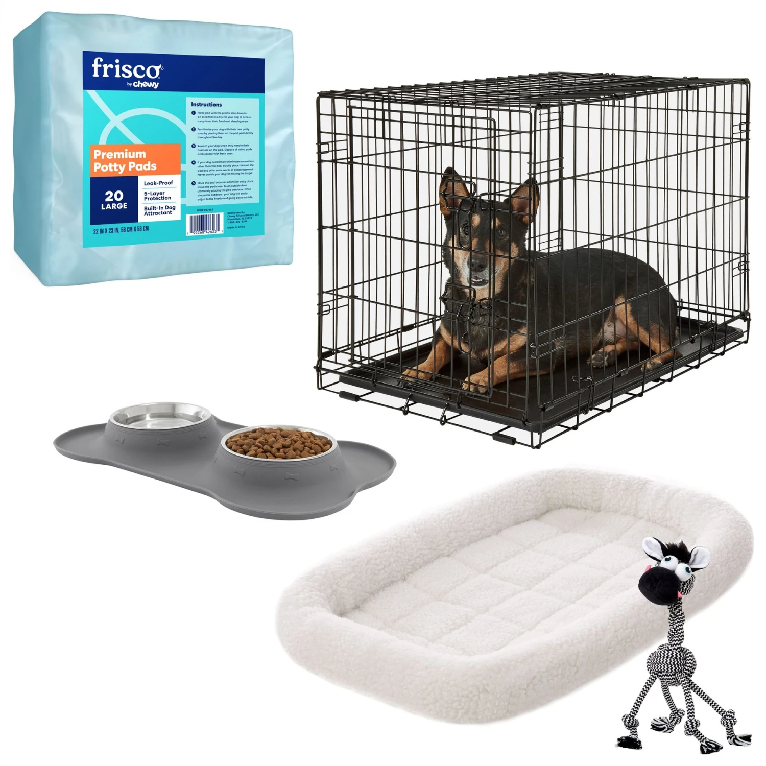 Frisco Fold & Carry Single Door Collapsible Wire Dog Crate + 4 items Frisco Fold & Carry Single Door Collapsible Wire Dog Crate + 4 Items -Frisco Sales Store 623718 MAIN. AC SS1800 V1681229005