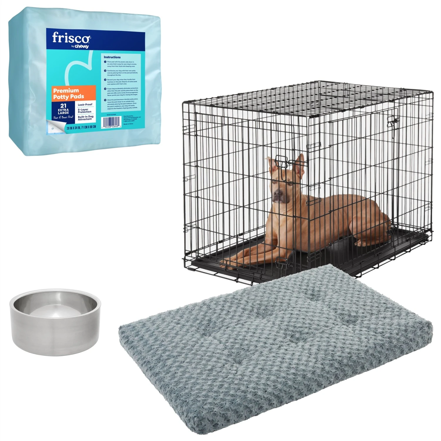 Frisco Swirl Dog Crate Mat + 3 items Frisco Swirl Dog Crate Mat + 3 Items -Frisco Sales Store 630942 MAIN. AC SS1800 V1681229781