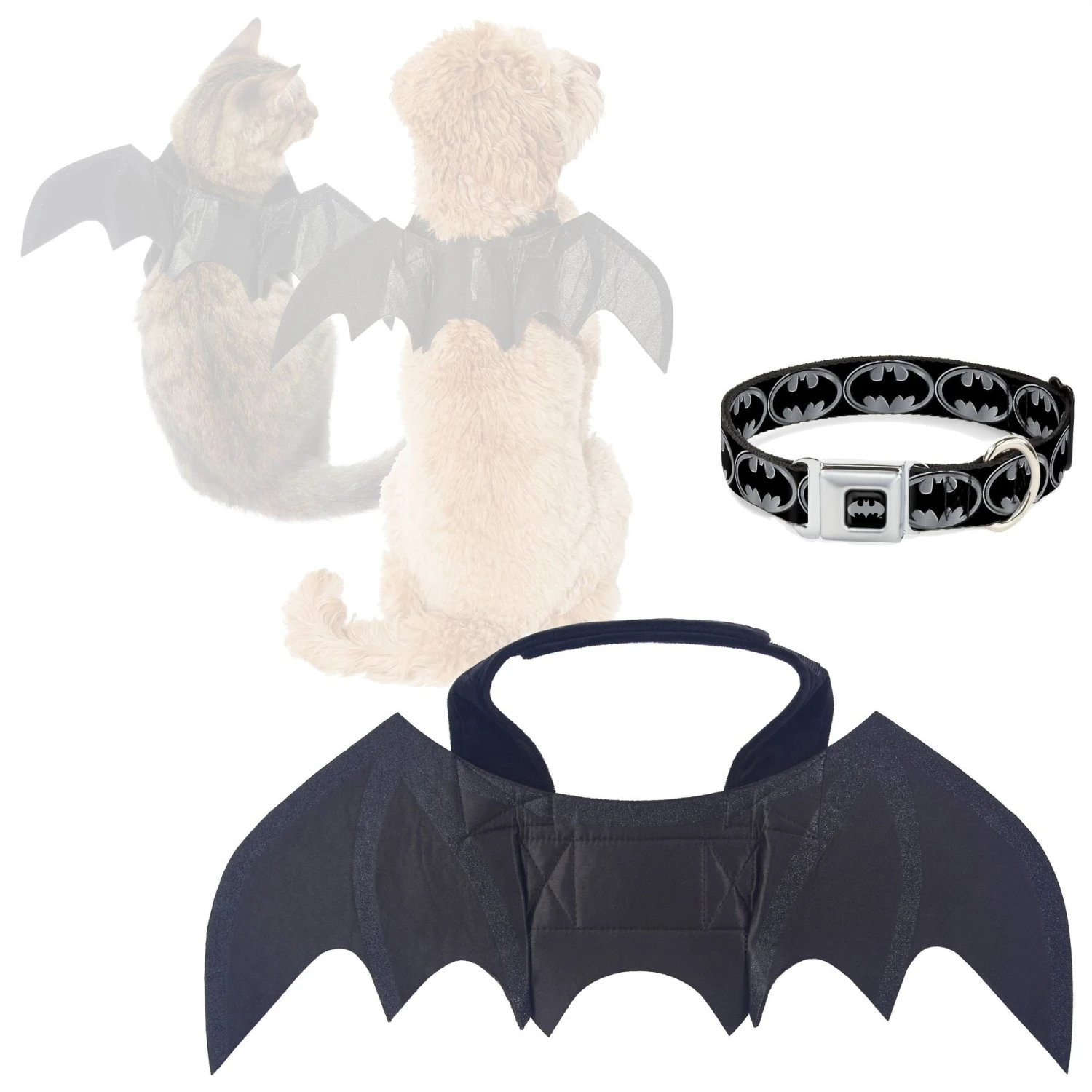 Frisco Bat Wings Dog & Cat Costume & Buckle-Down Batman Shield Polyester Dog Collar Frisco Bat Wings Dog & Cat Costume & Buckle-Down Batman Shield Polyester Dog Collar -Frisco Sales Store 638566 MAIN. AC SS1800 V1663249111