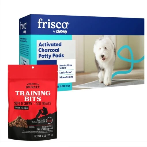 Frisco Giant Charcoal Dog Training & Potty Pads & American Journey Beef Recipe Grain-Free Soft & Chewy Training Bits Dog Treats 6 Frisco Giant Charcoal Dog Training & Potty Pads & American Journey Beef Recipe Grain-Free Soft & Chewy Training Bits Dog Treats -Frisco Sales Store 678566 MAIN. AC SS1800 V1681825296