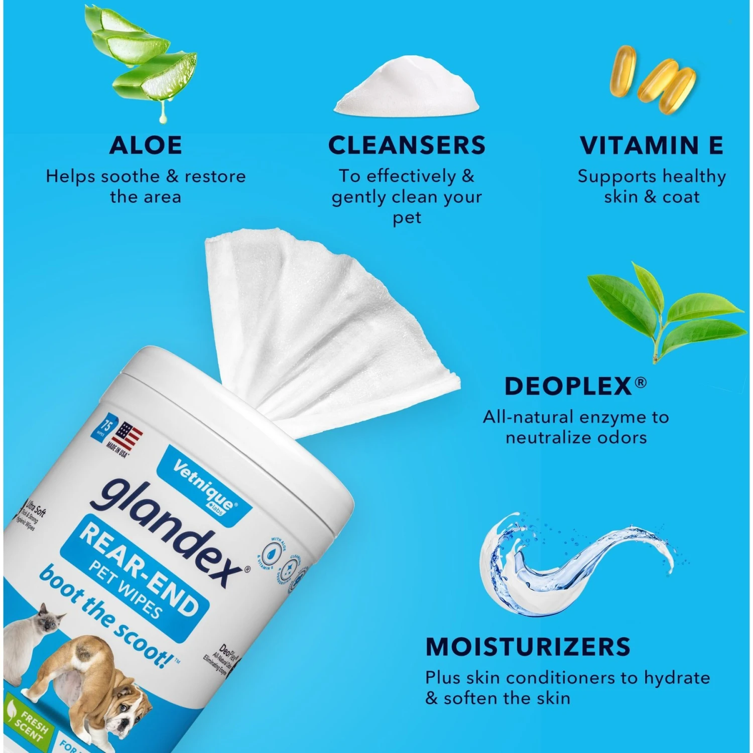 Vetnique Labs Glandex Wipes Rear End Anal Gland Cleansing & Deodorizing Hygienic Rear End Boot the Scoot Dog & Cat Wipes & Frisco Disposable Male Dog Wraps Vetnique Labs Glandex Wipes Rear End Anal Gland Cleansing & Deodorizing Hygienic Rear End Boot The Scoot Dog & Cat Wipes & Frisco Disposable Male Dog Wraps -Frisco Sales Store 826454 PT3. AC SS1800 V1681332051