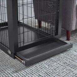 Frisco Double Door Furniture Style Dog Crate, Black & Frisco Swirl Dog Crate Mat -Frisco Sales Store 947710 PT3. AC SS1800 V1693596973