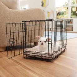 Frisco Double Door Furniture Style Dog Crate, Black & Frisco Swirl Dog Crate Mat -Frisco Sales Store 947710 PT8. AC SS1800 V1693924254