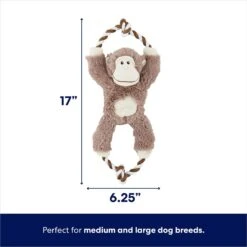 Frisco Fetch Colorful Ball Knot Rope Dog Toy & Frisco Monkey Plush With Rope Squeaky Dog Toy -Frisco Sales Store 962014 PT5. AC SS1800 V1694784007